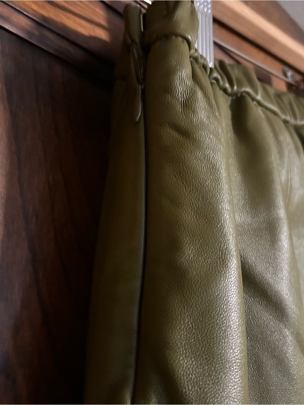 Terry Lewis  Green Genuine Leather Pants Size 20 - Picture 5 of 6